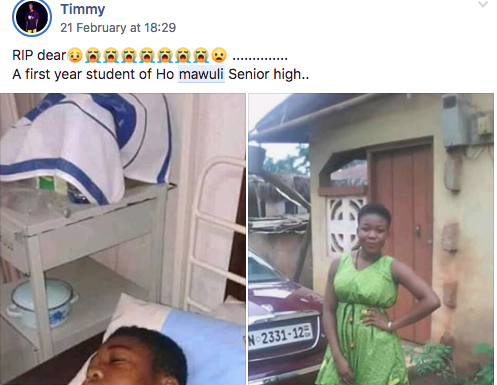 Beautiful first year student of Mawuli SHS dead after school mate used ‘juju’ on her