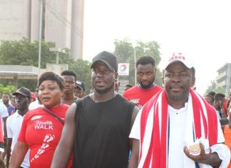 PHOTOS: Evangelist Papa Shee, Stephen Appiah join in a Health Walk