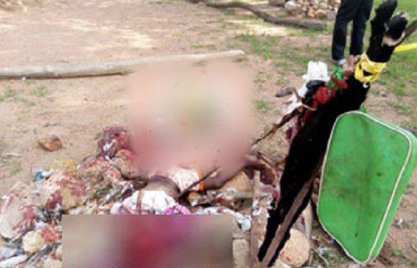 Man sacrifices 2 children to gods at a shrine; murders wife