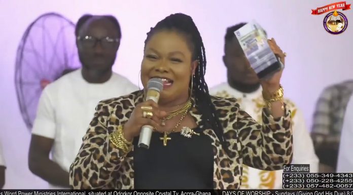 Nana Agradaa Leads Worship In Rev. Owusu Bempah’s Church