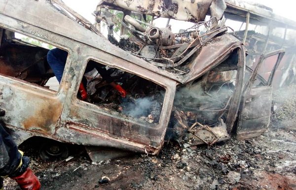 SAD: 27 burnt to death in Kintampo crash