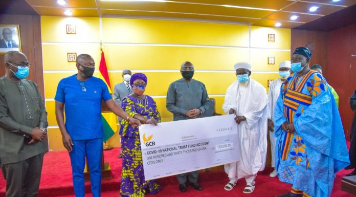 Muslim Community Donates 130,000 Cedis To COVID-19 National Trust Fund