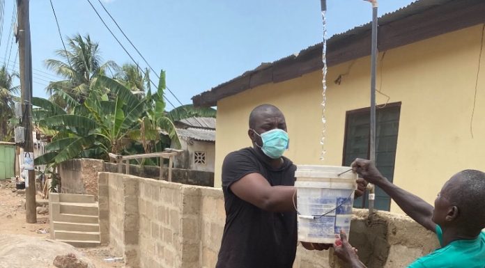 Photos: John Dumelo Constructs Water Access Points for Residents In Ayawaso West