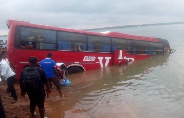 VIP bus plunges into River Oti