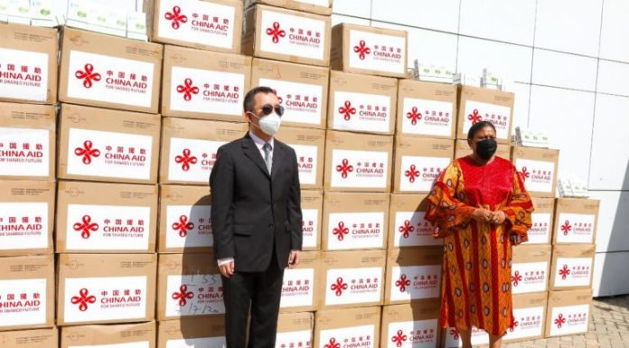 Chinese Embassy Donates PPES to the First Lady