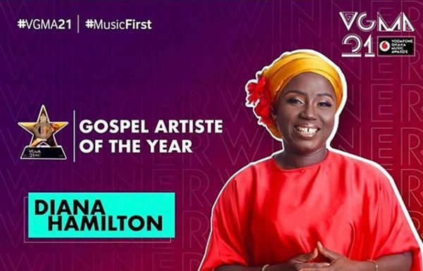 Diana Hamilton Wins VGMA ‘Gospel Artiste Of The Year’ For Second Tim
