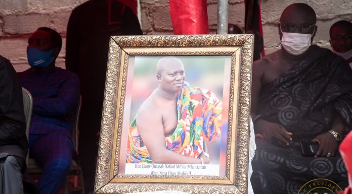 Mahama visits family of murdered Mfantseman MP
