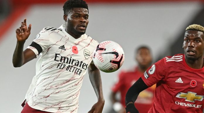 Thomas Partey Wins Man of The Match Award Against Manchester United