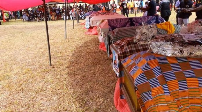 Burial Service for Apam beach victims underway