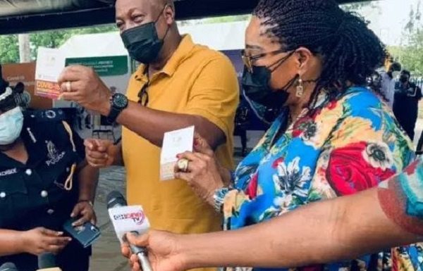 Mahama takes coronavirus vaccine, asks public to disregard conspiracy theory