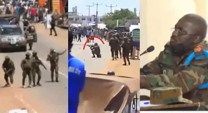 Ejura Shootings: Soldier On His Knee In Viral Photo Didn’t Fire Any Shots – Commander