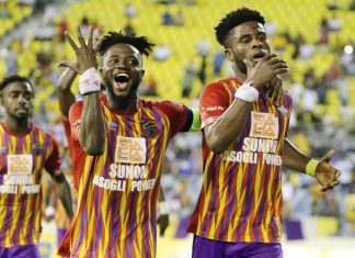 CI Kamsar Loses To Hearts Of Oak In The CAF Champions League By 2 Late Goals.