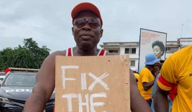 PHOTOS: Second #FixTheCountry protest ongoing in Takoradi