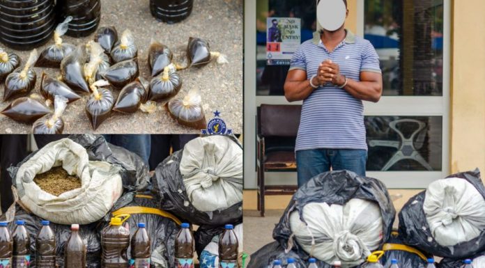 Man Nabbed With Sacks Of Suspected Indian Hemp