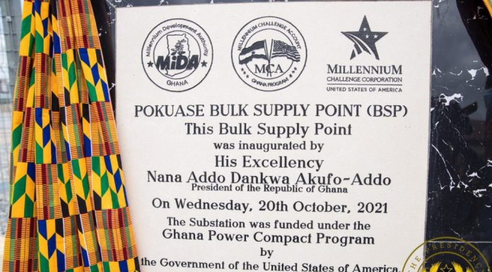 Ghana’s Largest Bulk Power Supply Point Commissioned At Pokuase.