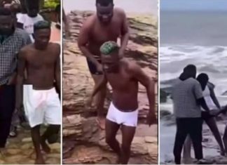 VIDEO: Shatta Wale and Medikal wash away their sins in the sea after bail