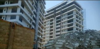 Storey Building Under Construction Collapses In Lagos, Nigeria.