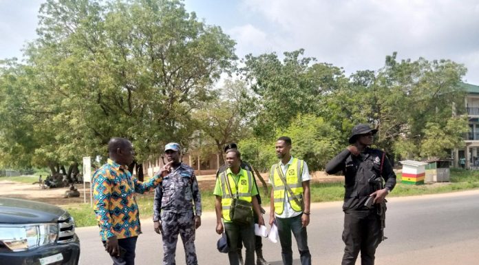 Police Provides Security As ECG Performs Duties In The Krobo District After Violent Demonstration.
