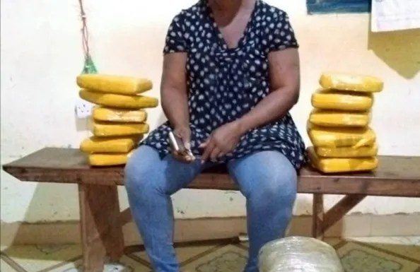 Woman arrested with 27 slabs of suspected Marijuana