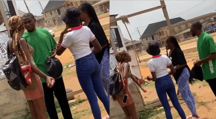 Drama as two female best friends fight over a man in public