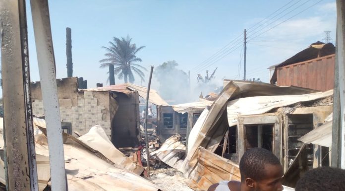 Fire Burns Down Properties At Kotobabi Abavana Down.