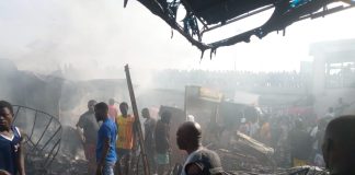 Shops Burnt Down At Tip-Toe Lane.