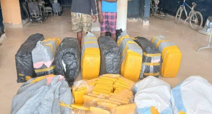 Police nab two with 519 parcels of suspected Indian Hemp in Gomoa Nyanyano